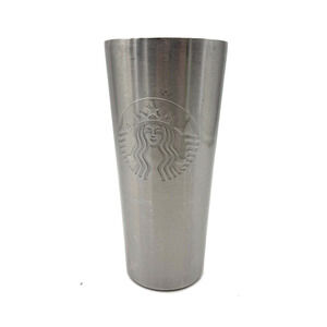 Starbucks Metallic Stainless Steel Silver Tumbler 16oz GRANDE Classic No Lid